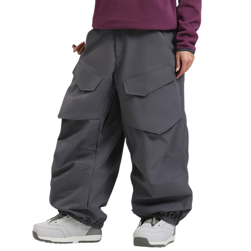 Gsou Snow-  Baggy Utility Wear-resistant Snow Pants --Men's