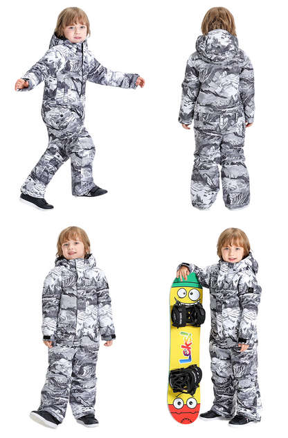 Gsou Snow - Grey Camouflage Snowgrey Kids One Piece