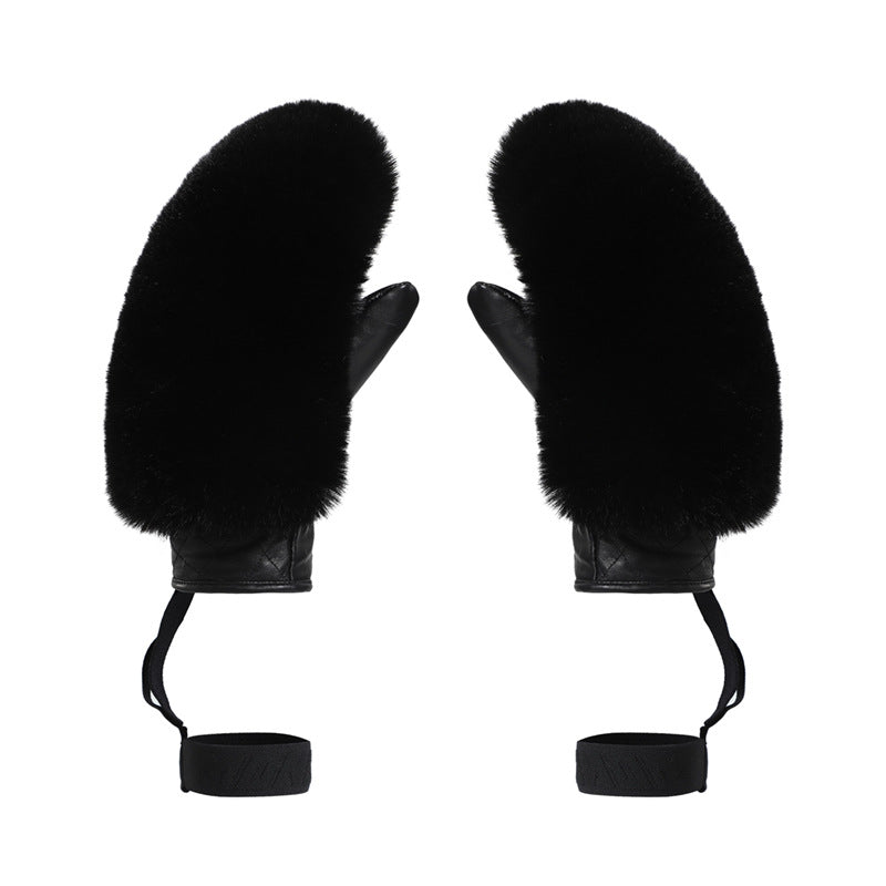 Gsou Snow- Elegant Faux-Fur Mittens