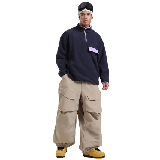 Gsou Snow-  Baggy Utility Wear-resistant Snow Pants --Men's