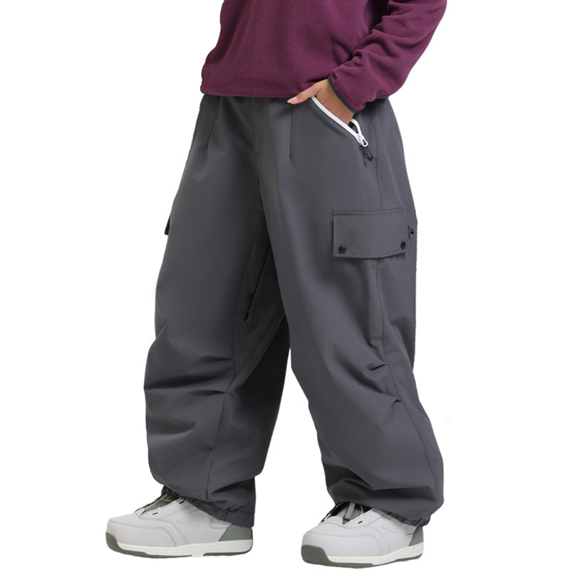 Gsou Snow-Wear-resistant Waterproof Baggy Snow Pants --Men's