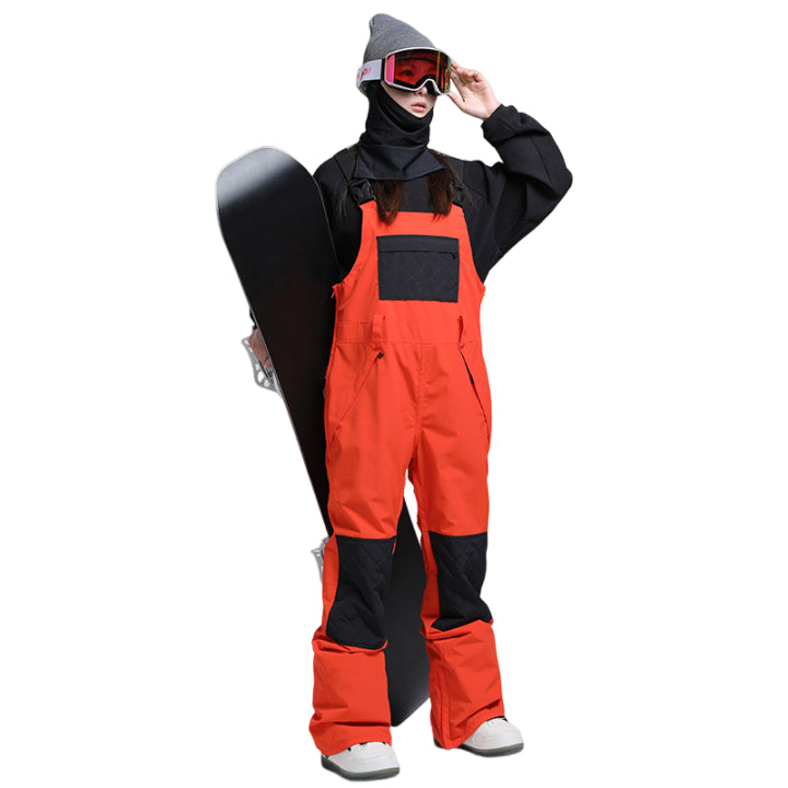 Gsou Snow - Snow Colorblock Snowboard Bibs - Women's