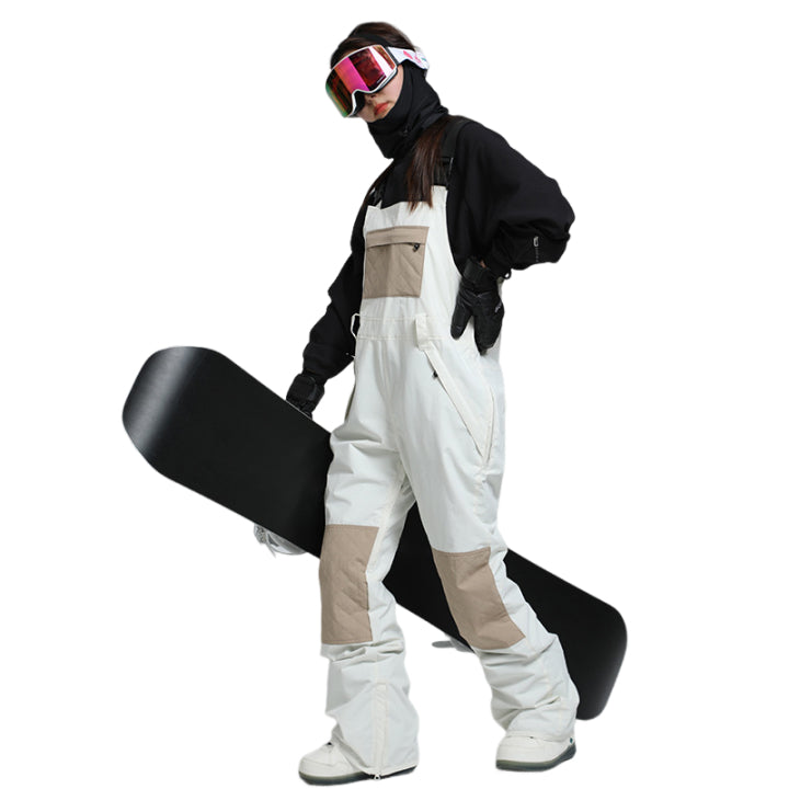 Gsou Snow - Snow Colorblock Snowboard Bibs - Men's