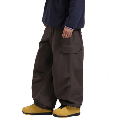 Gsou Snow-Wear-resistant Waterproof Baggy Snow Pants --Women's