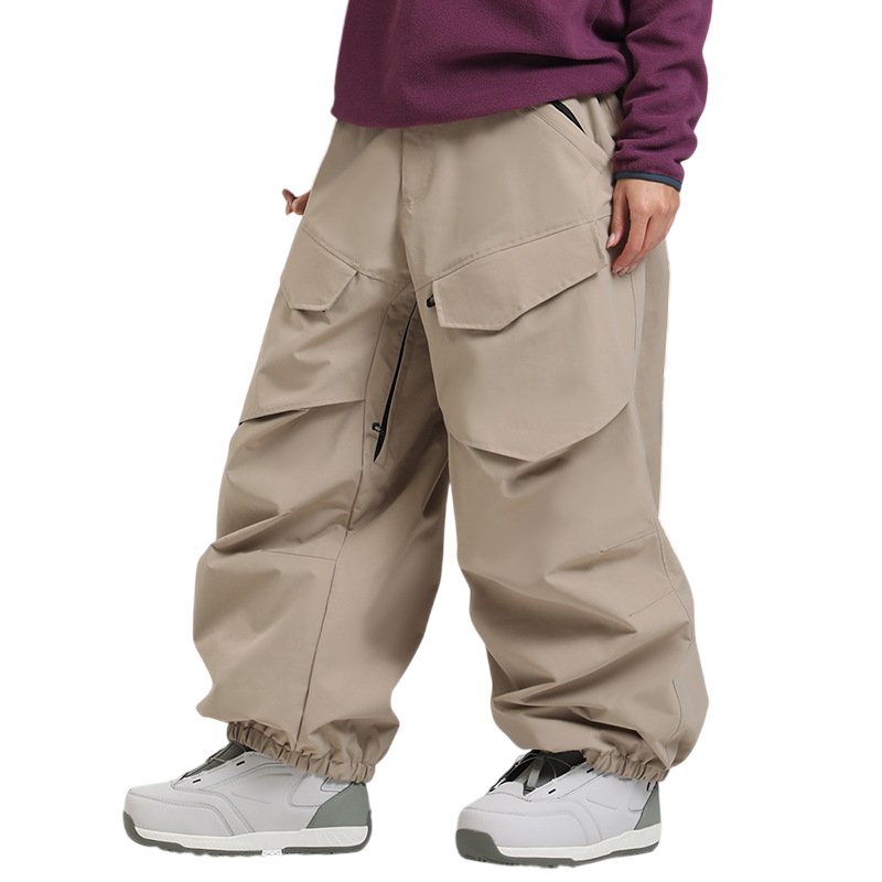 Gsou Snow-  Baggy Utility Wear-resistant Snow Pants --Men's