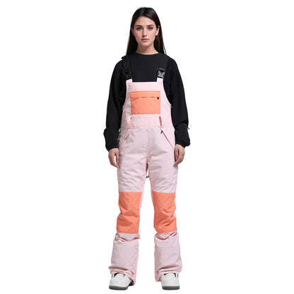 Gsou Snow - Snow Colorblock Snowboard Bibs - Women's