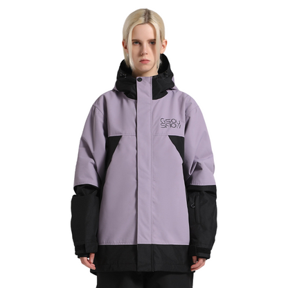 Gsou Snow -  Reflective tape Colorblock Trend Ski jacket - Women's