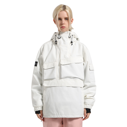 Gsou Snow- Asymmetrical Kangaroo Pocket Snow Jacket--Women's