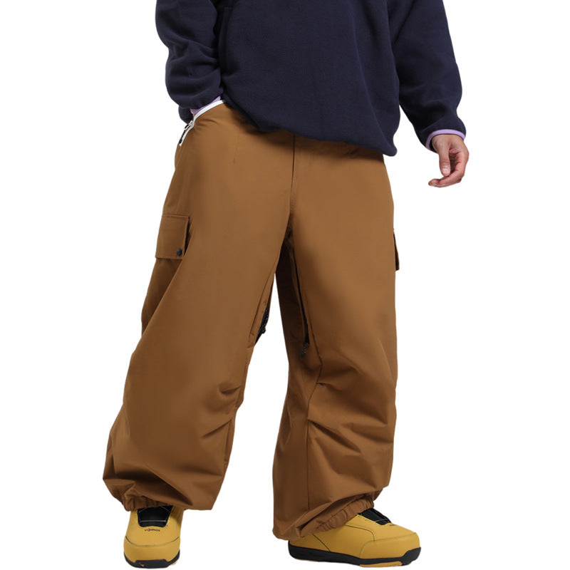 Gsou Snow-Wear-resistant Waterproof Baggy Snow Pants --Women's