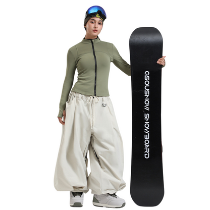 Gsou Snow- Drawstring Baggy Snow Pants --Women's