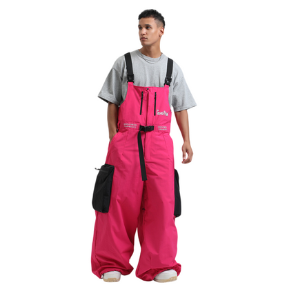 Gsou Snow- Workwear Style Super Baggy Snow Bibs-Men's